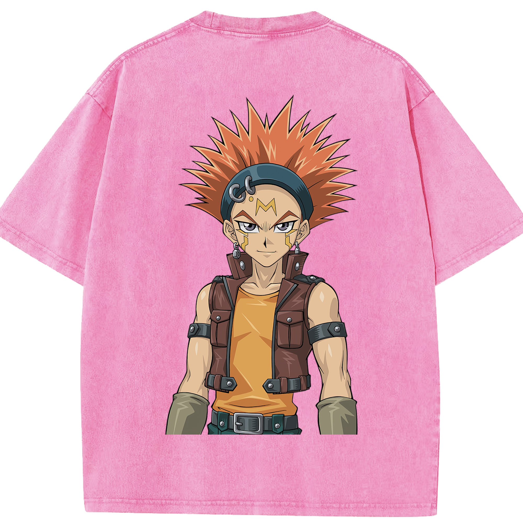 （画像用） 遊☆戯☆王 Yu-Gi-Oh! 綿100% ヴィンテージ風 半袖Tシャツ（背面プリント）